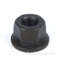 Grad 10 Black Oxide Coating Hexagon Nëss mat Flange